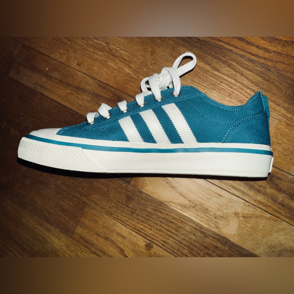 Adidas NIZZA RF 74 canvas Teal and cream Athletic Shoes